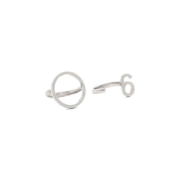 MAISON MARGIELA Numeral & Circle Ring Set Women SILVER Rings